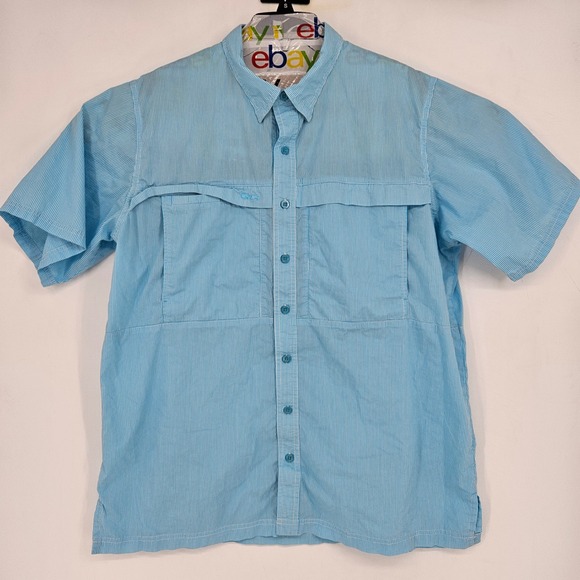 Gameguard Other - GameGuard Shirt Mens‎ XL Blue Gingham Vented Fishing Short Sleeve Outdoor